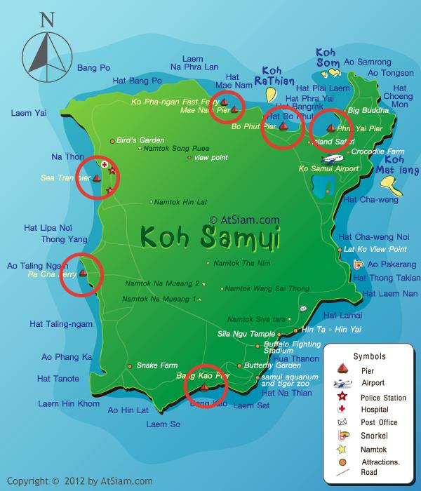 Самуи -карта